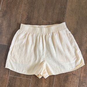 Wilfred High Waist Linen Blend Shorts